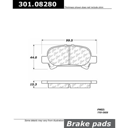 Centric Parts Disc Brake Pad Set 301.08280