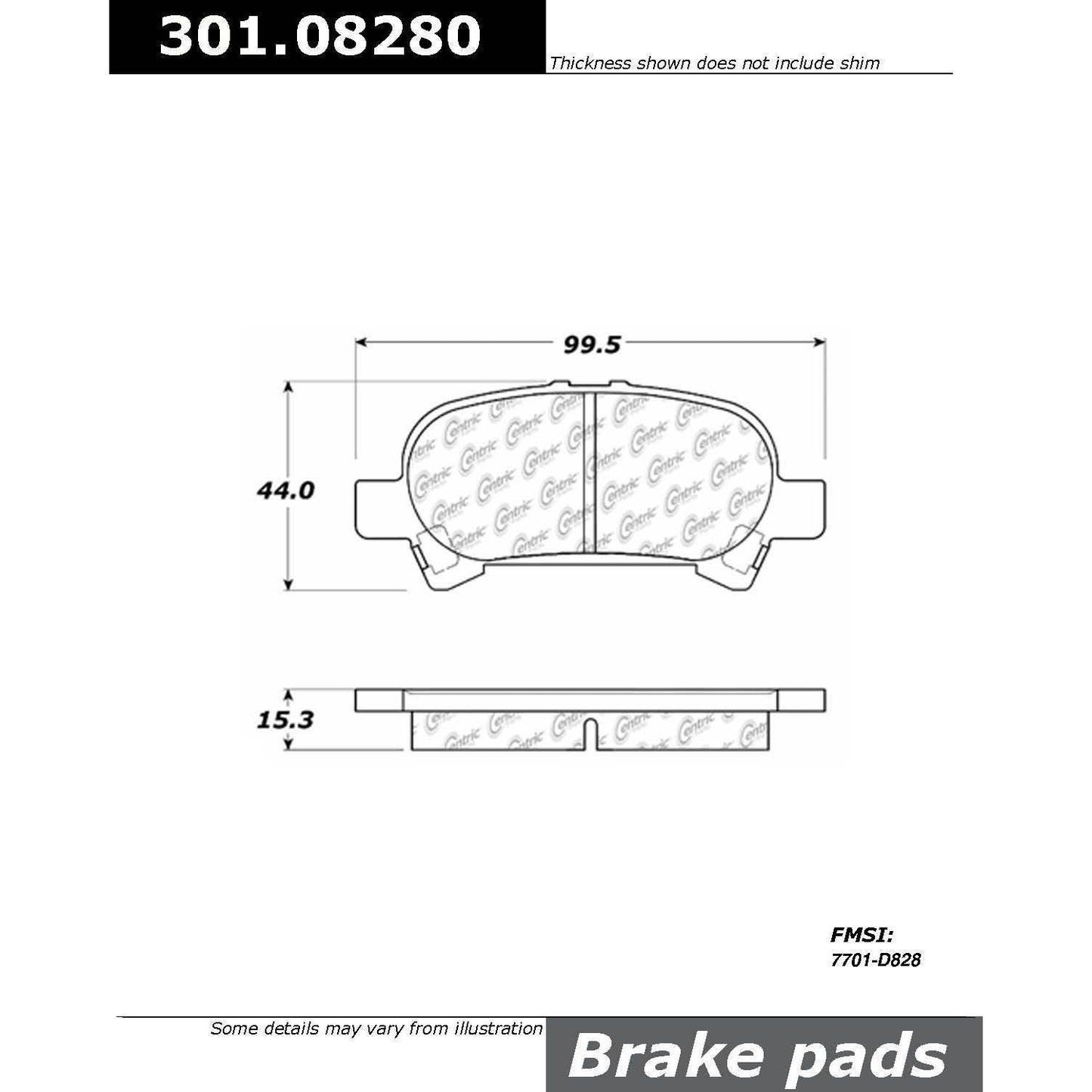 Stoptech Centric 02-06 Toyota Camry / 04-07 Solara/ 05-07 Avalon Rear Centric Premium Ceramic Brake Pads 301.08280