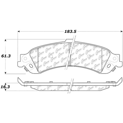 Stoptech Centric 02-06 Cadillac Escalade 4WD Rear Centric Premium Ceramic Brake Pads 301.08340