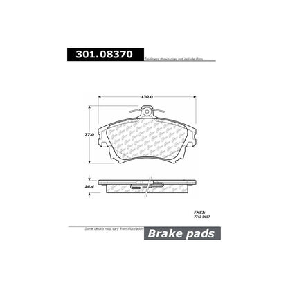 Stoptech Centric Centric Premium Ceramic Brake Pads 301.08370