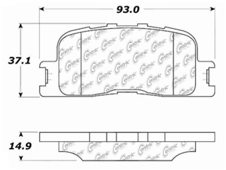 Centric Parts Disc Brake Pad Set Premium Ceramic with Shims and Hardware 301.08850