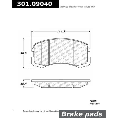 Stoptech Centric Centric Premium Ceramic Brake Pads 301.09040