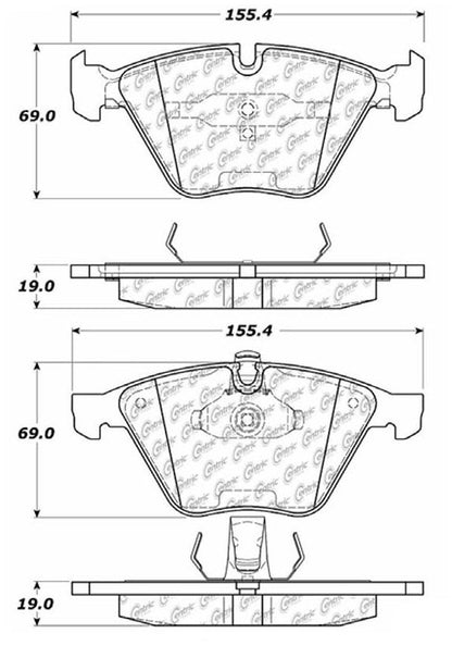 Stoptech Centric Centric Premium Ceramic Brake Pads 301.09180