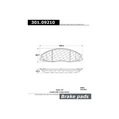 Stoptech Centric Centric Premium Ceramic Brake Pads 301.09210