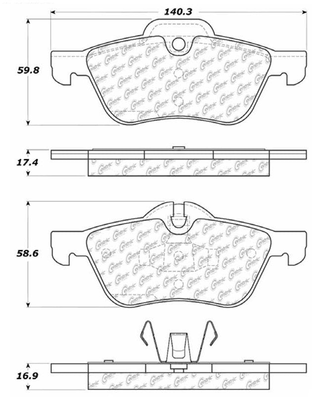 Stoptech Centric Centric Premium Ceramic Brake Pads 301.09390