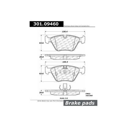 Stoptech Centric Centric Premium Ceramic Brake Pads 301.09460