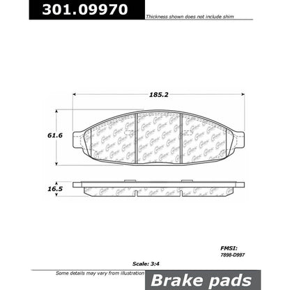 Centric Parts Disc Brake Pad Set 301.09970
