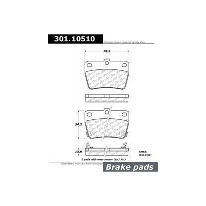 Stoptech Centric Centric Premium Ceramic Brake Pads 301.10510