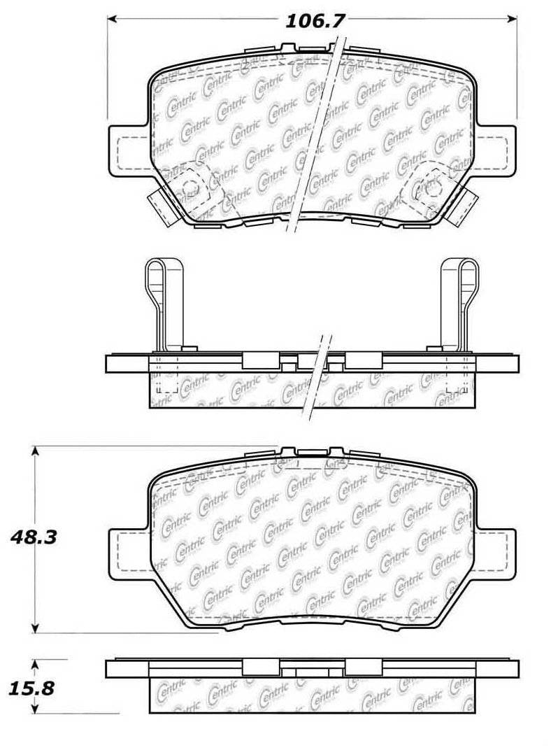 Stoptech Centric Centric Premium Ceramic Brake Pads 301.10900