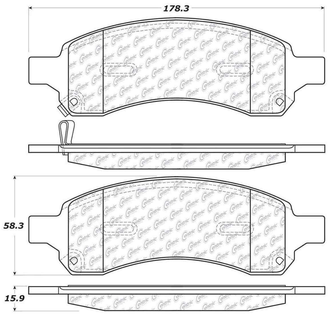 Stoptech Centric Centric Premium Ceramic Brake Pads 301.11691
