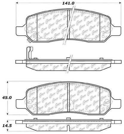 Stoptech Centric Centric Premium Ceramic Brake Pads 301.11720