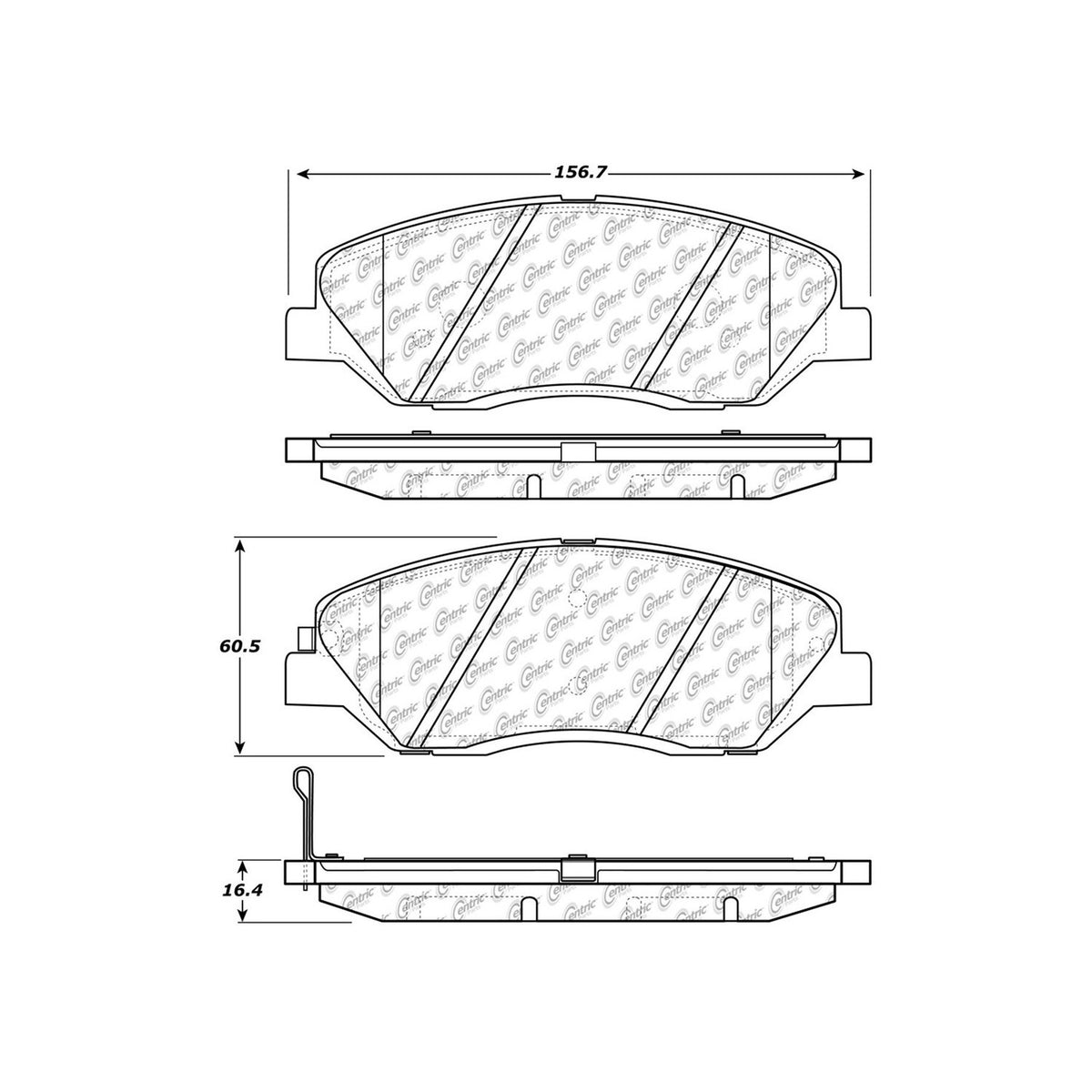 Stoptech Centric Centric Premium Ceramic Brake Pads 301.12020