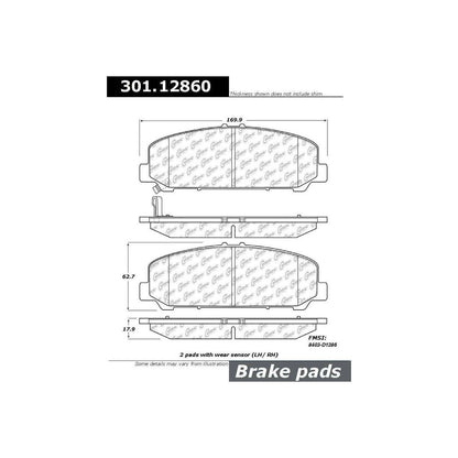 Stoptech Centric Centric Premium Ceramic Brake Pads 301.12860