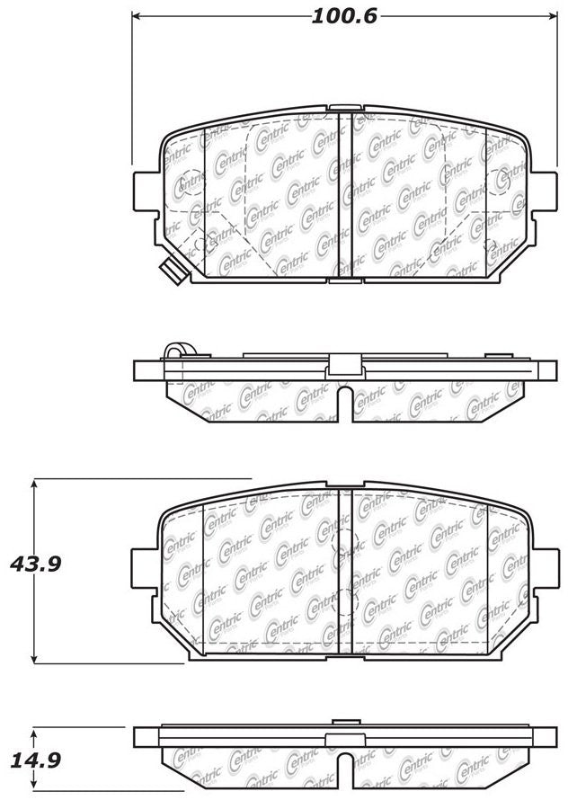 Stoptech Centric Centric Premium Ceramic Brake Pads 301.12960