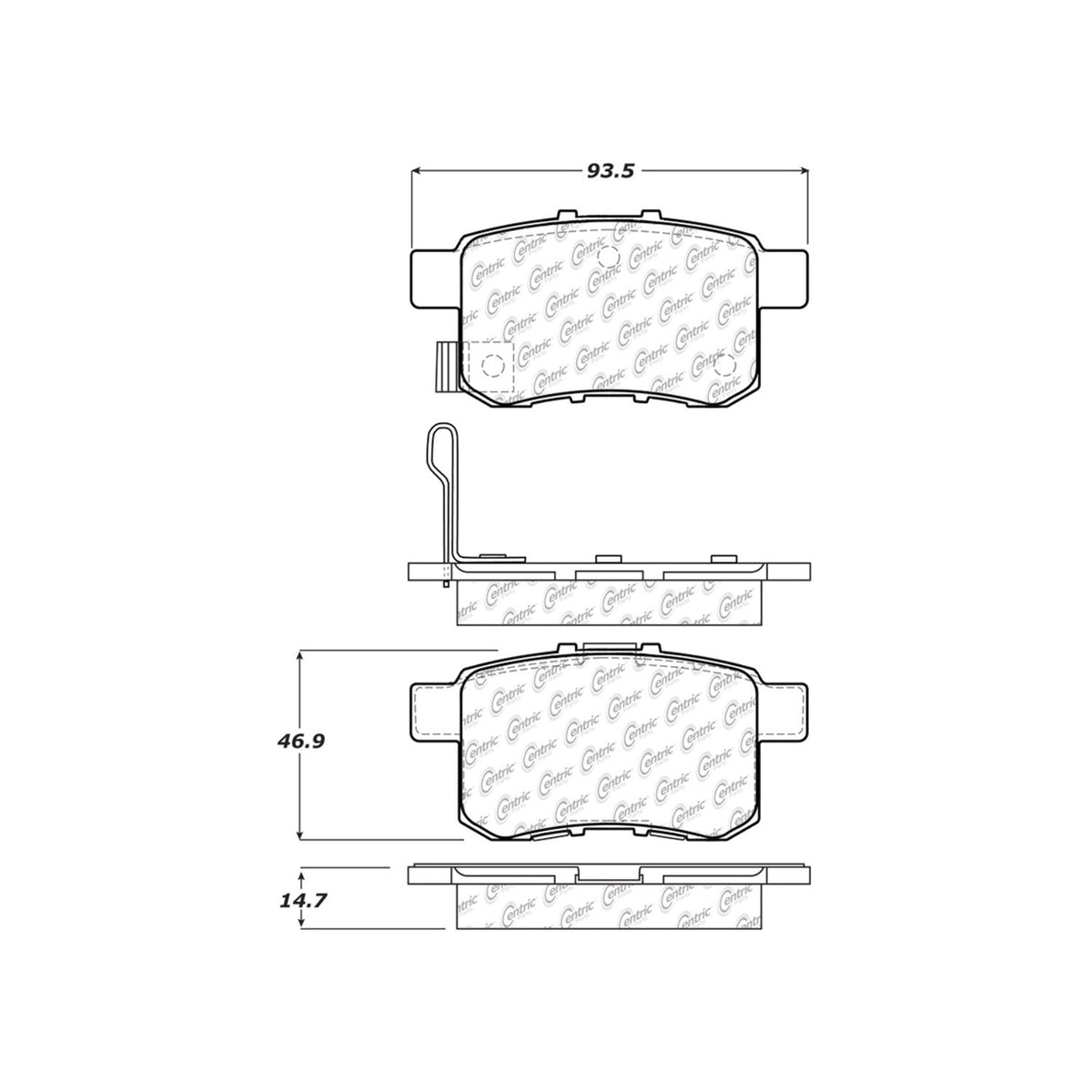 Stoptech Centric Centric Premium Ceramic Brake Pads 301.13360