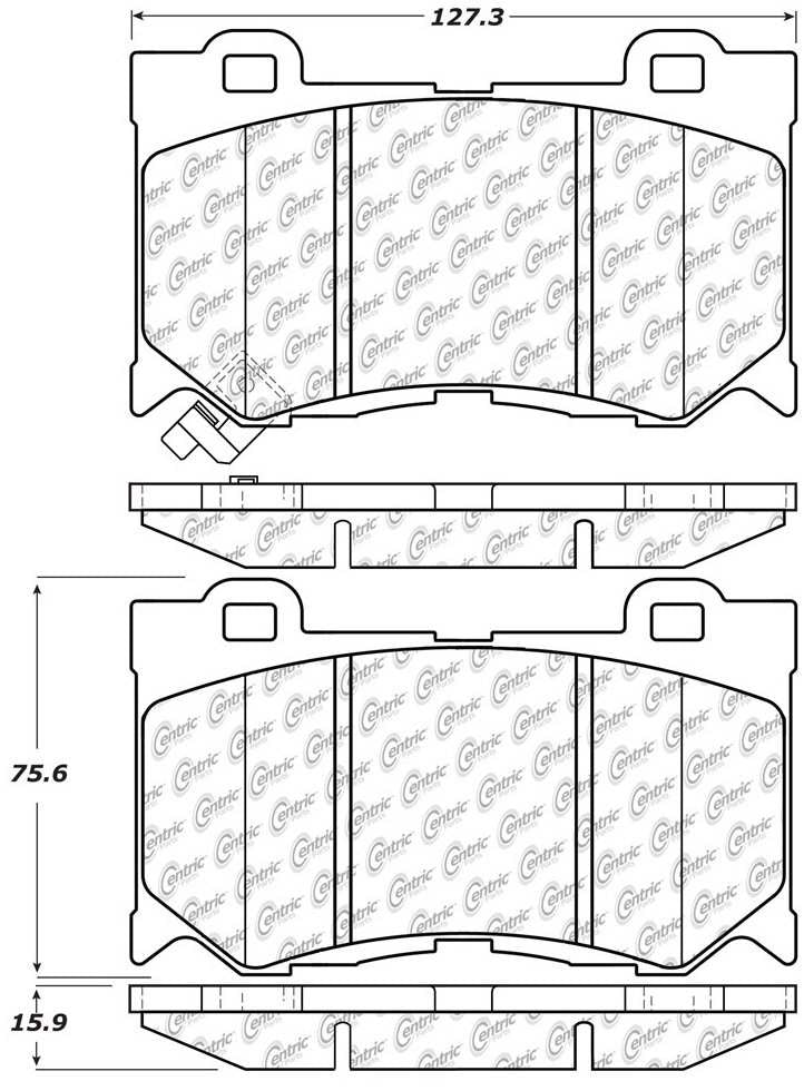Centric Parts Disc Brake Pad Set Premium Ceramic with Shims and Hardware for 2009-2013 Infiniti FX50 G37 M35h M37 M56 Q50 Q60 Q70 Q70L QX70 Nissan 350Z 370Z Z 2014-2023 Part 301.13460