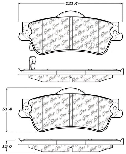 Stoptech Centric Centric Premium Ceramic Brake Pads 301.13520