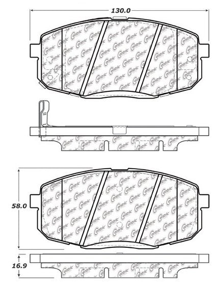 Stoptech Centric Centric Premium Ceramic Brake Pads 301.13970