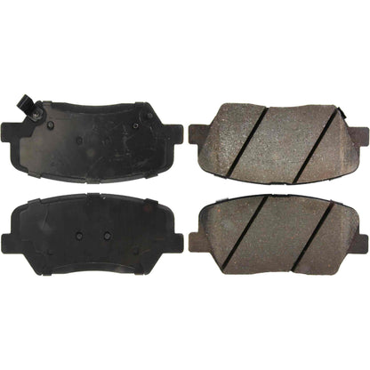 Centric Parts Disc Brake Pad Set Premium Ceramic with Shims for 2012-2017 Hyundai Azera, 2010-2012 Santa Fe, 2013-2016 Santa Fe Sport, 2014-2016 Kia Rondo, 2011-2015 Sorento