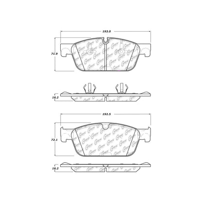 Centric Parts Disc Brake Pad Set Premium Ceramic with Shims for Mercedes-Benz 2015-2019 301.16361