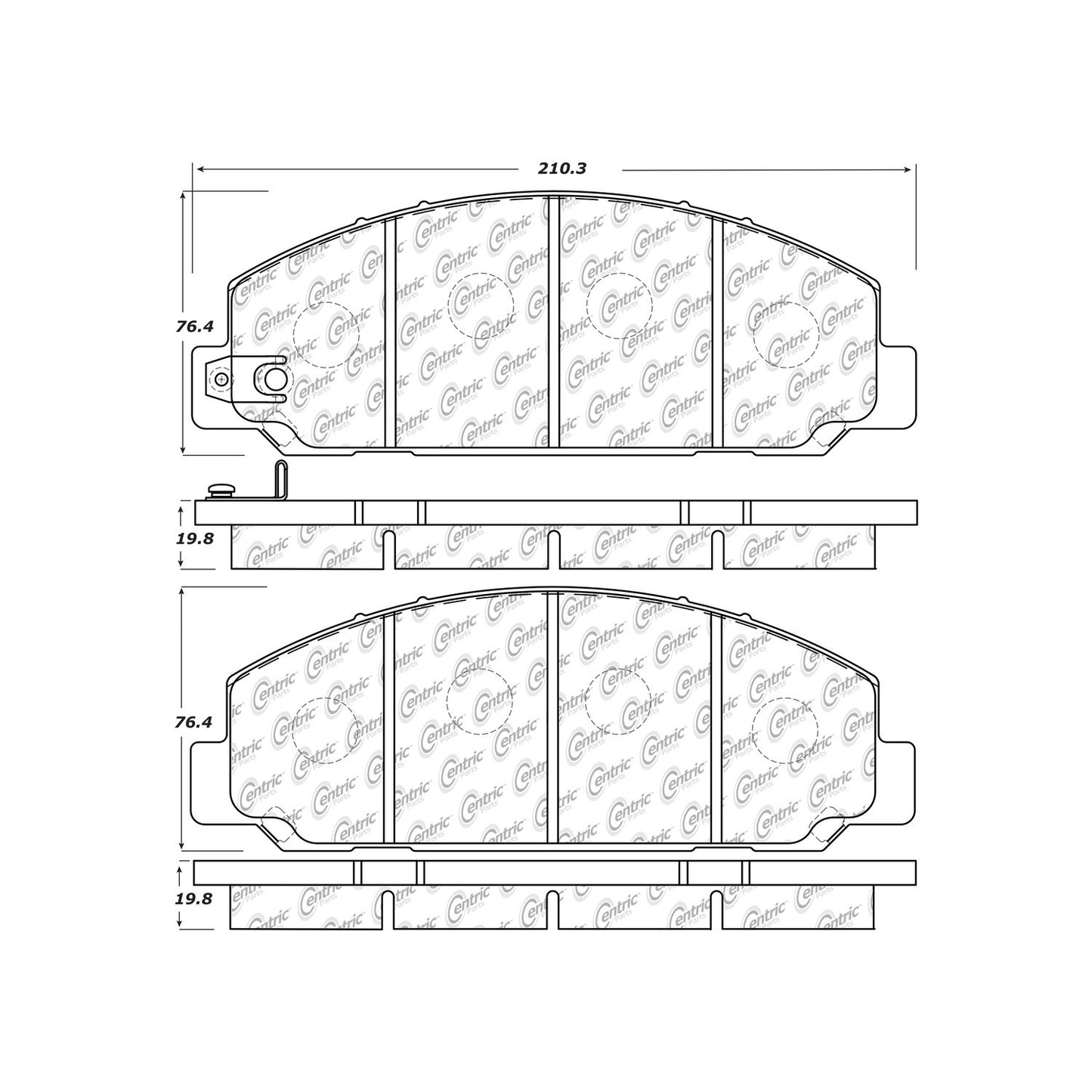Stoptech Centric Premium Ceramic Brake Pads Shims and Hardware - Front/Rear 301.16830