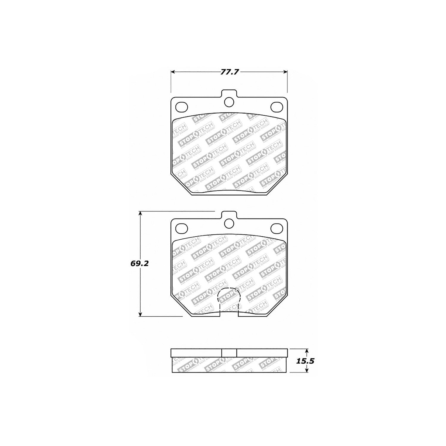 StopTech Street Select Brake Pads With Hardware