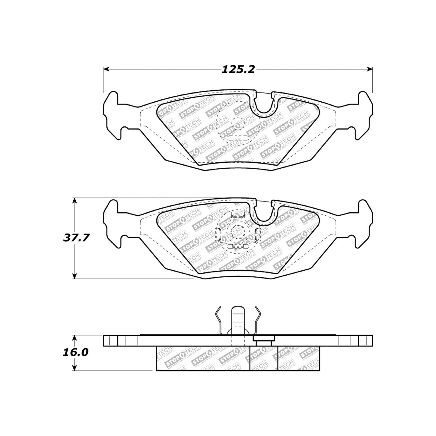 StopTech Street Select Brake Pads With Hardware