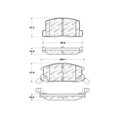 StopTech Street Select Brake Pads With Hardware