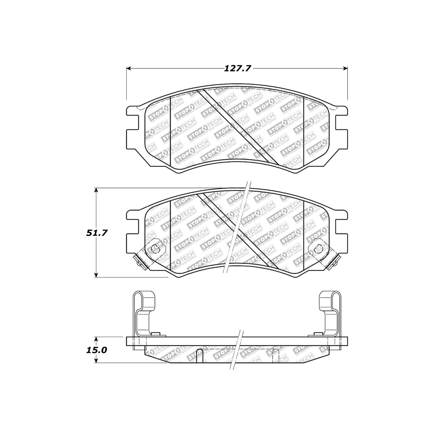 StopTech Street Select Brake Pads With Hardware