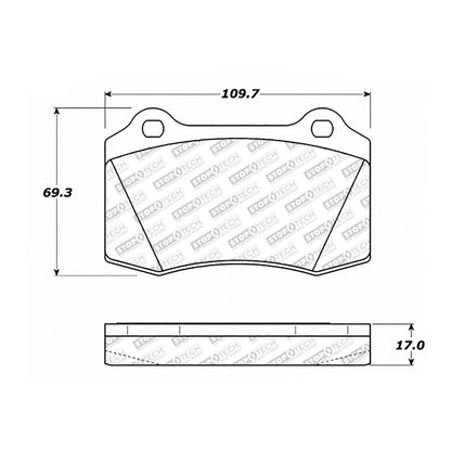 StopTech  Street Select Brake Pads With Hardware