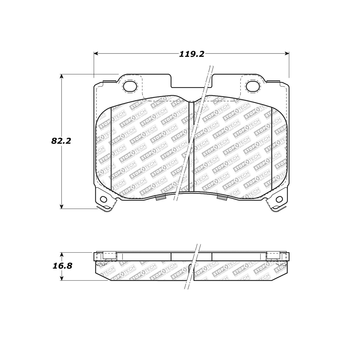 StopTech Street Select Brake Pads With Hardware
