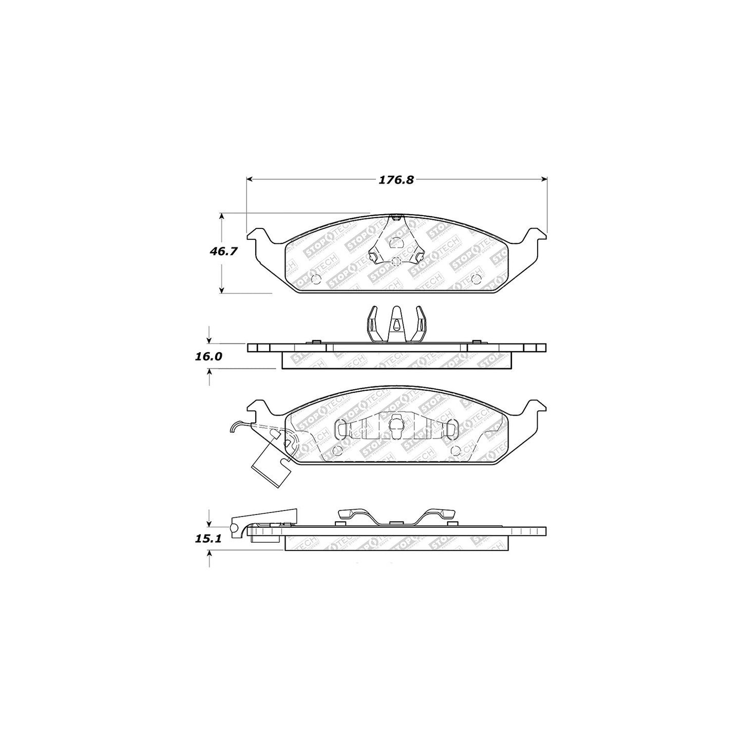StopTech Street Select Brake Pads