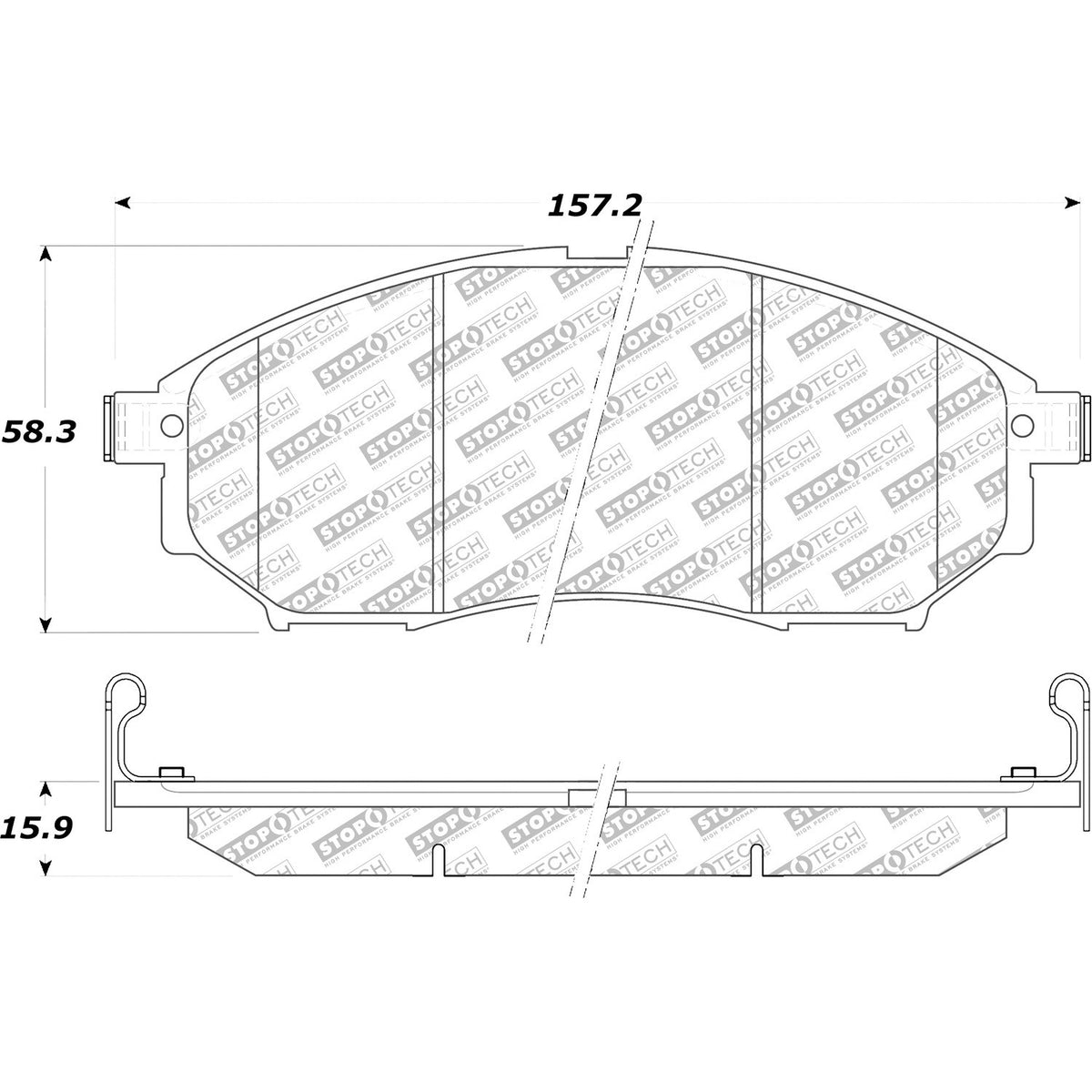 StopTech Street Select Brake Pads With Hardware