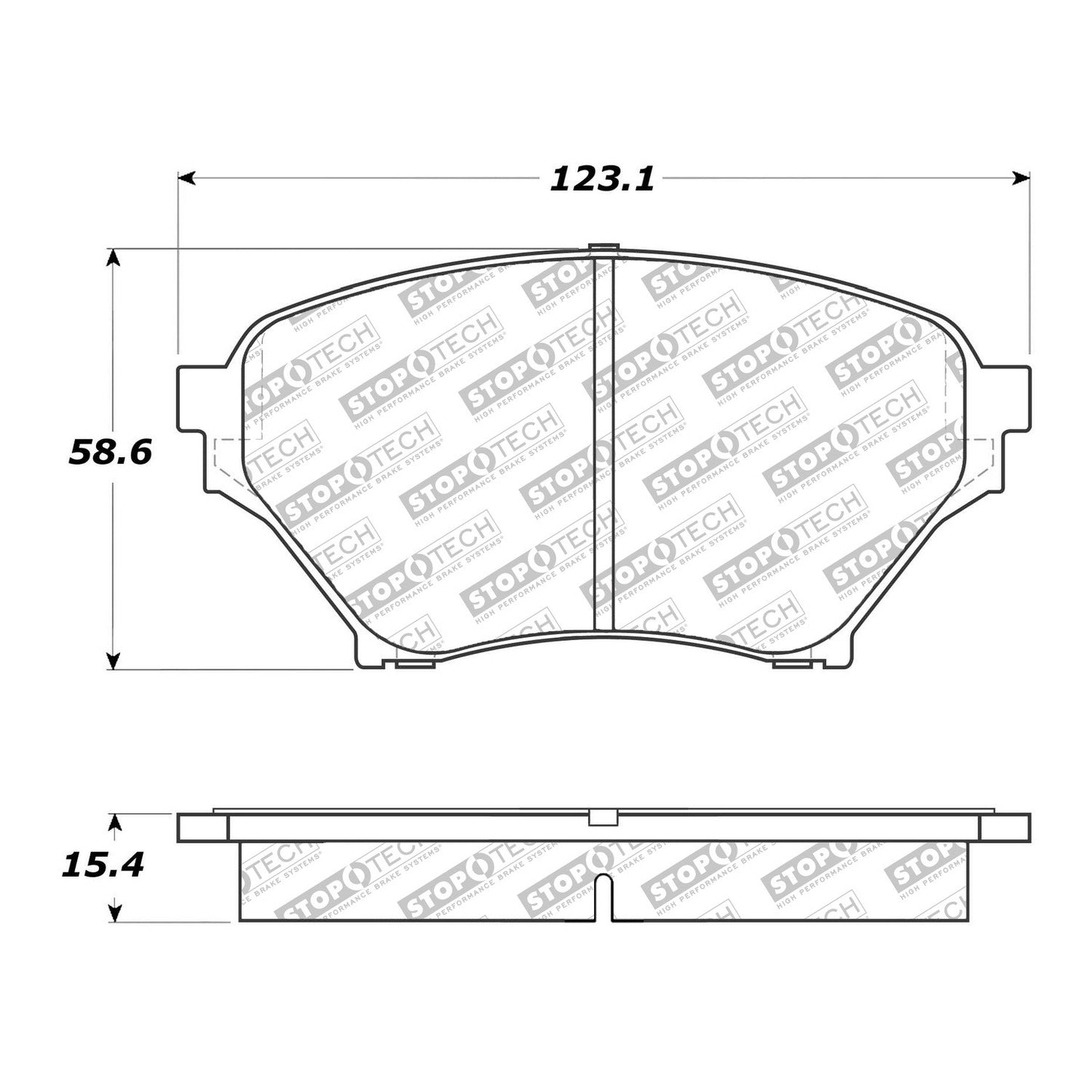 StopTech Street Select Brake Pads With Hardware
