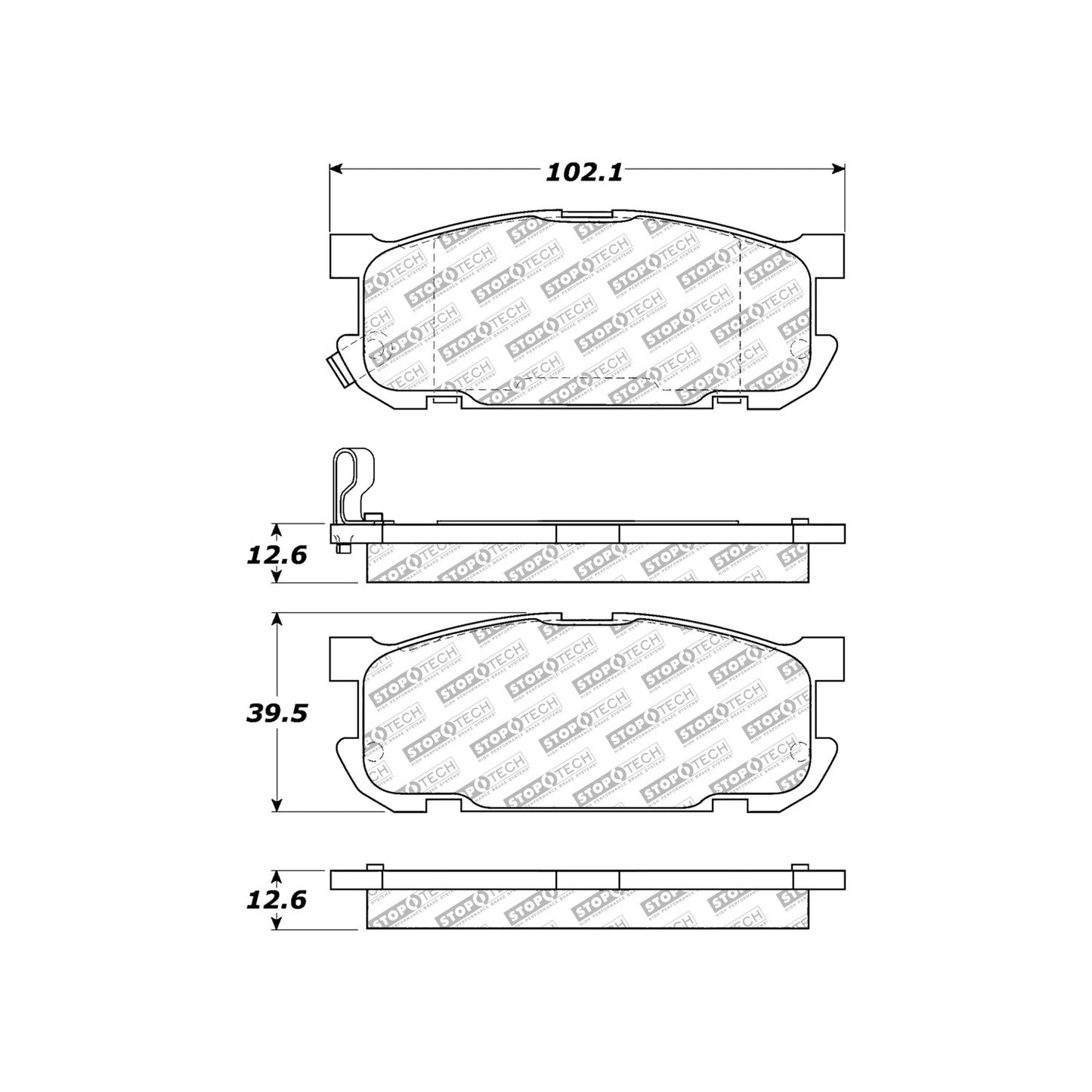 StopTech Street Select Brake Pads With Hardware