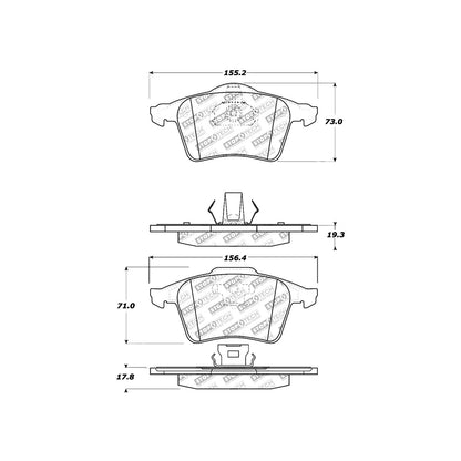 StopTech Street Select Brake Pads With Hardware
