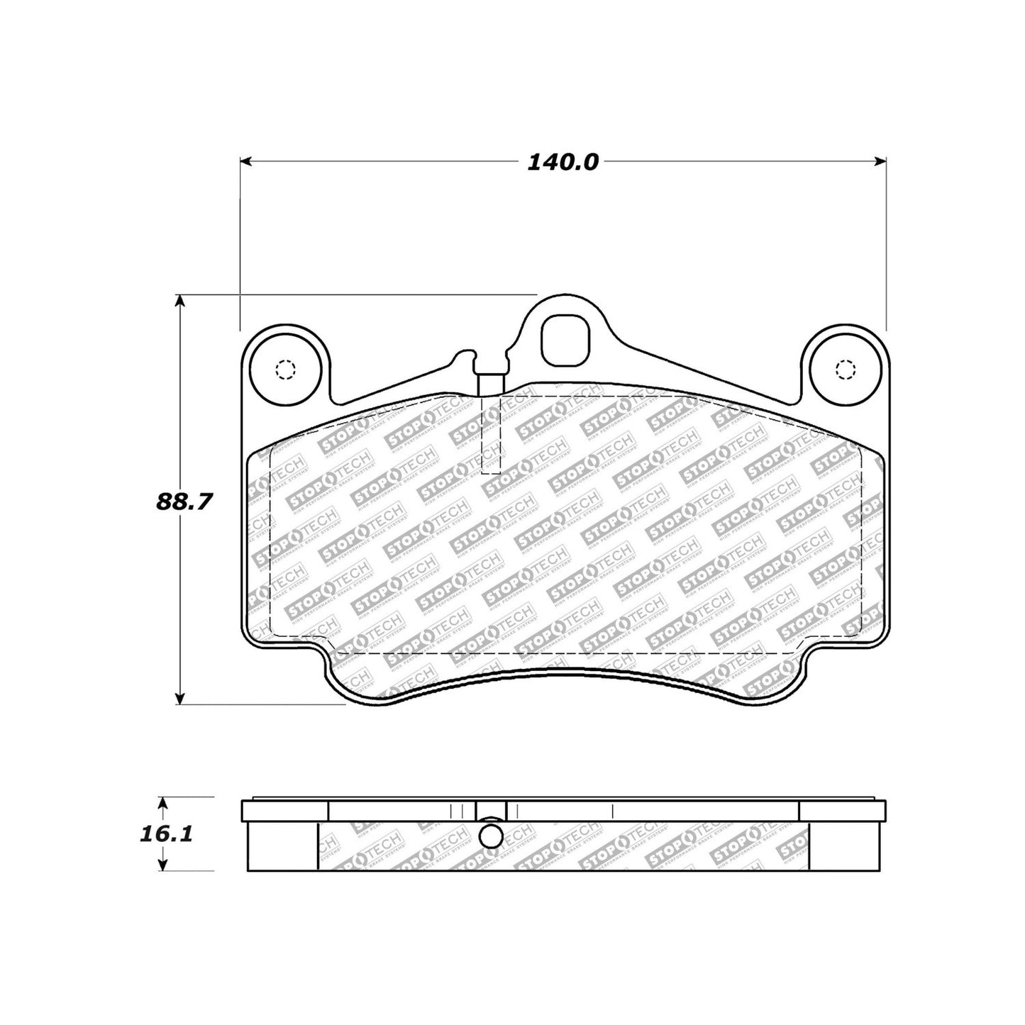 StopTech Street Select Brake Pads With Hardware