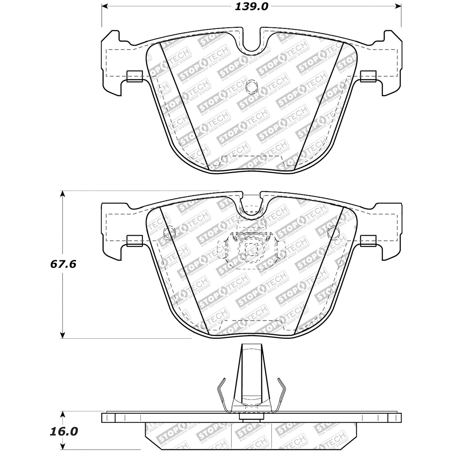 StopTech Street Select Brake Pads With Hardware