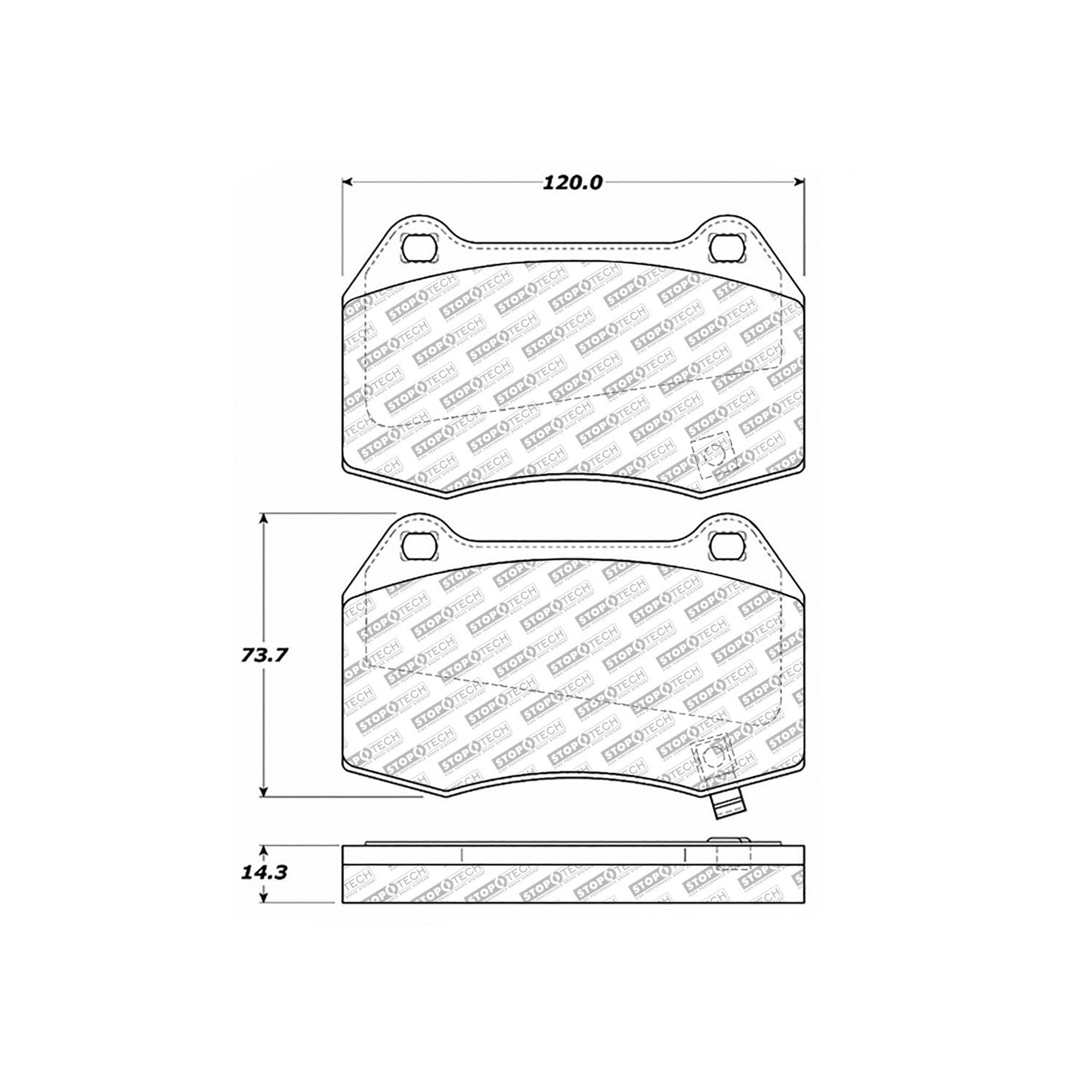 StopTech Street Select Brake Pads With Hardware