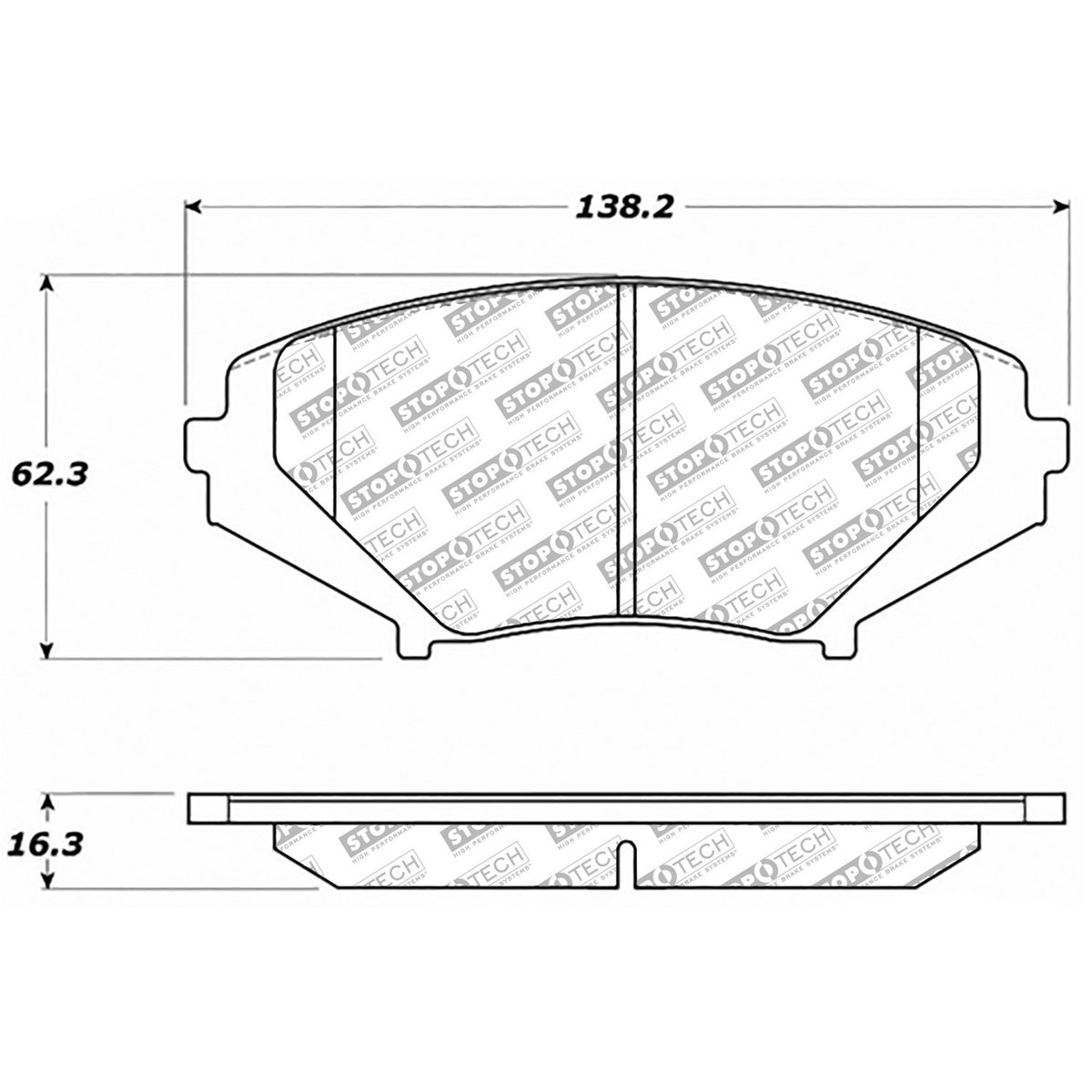 StopTech Street Select Brake Pads With Hardware
