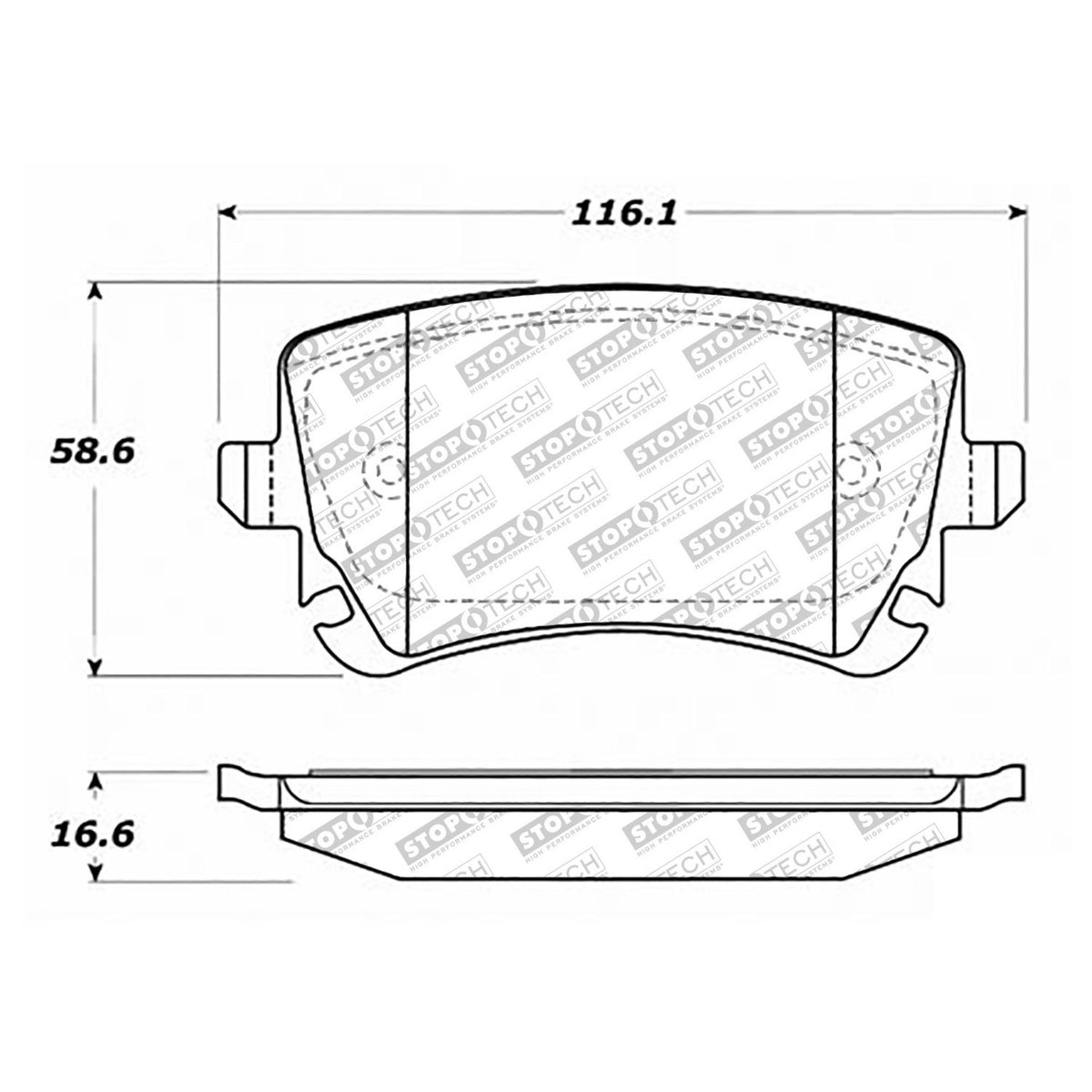 StopTech Street Select Brake Pads With Hardware