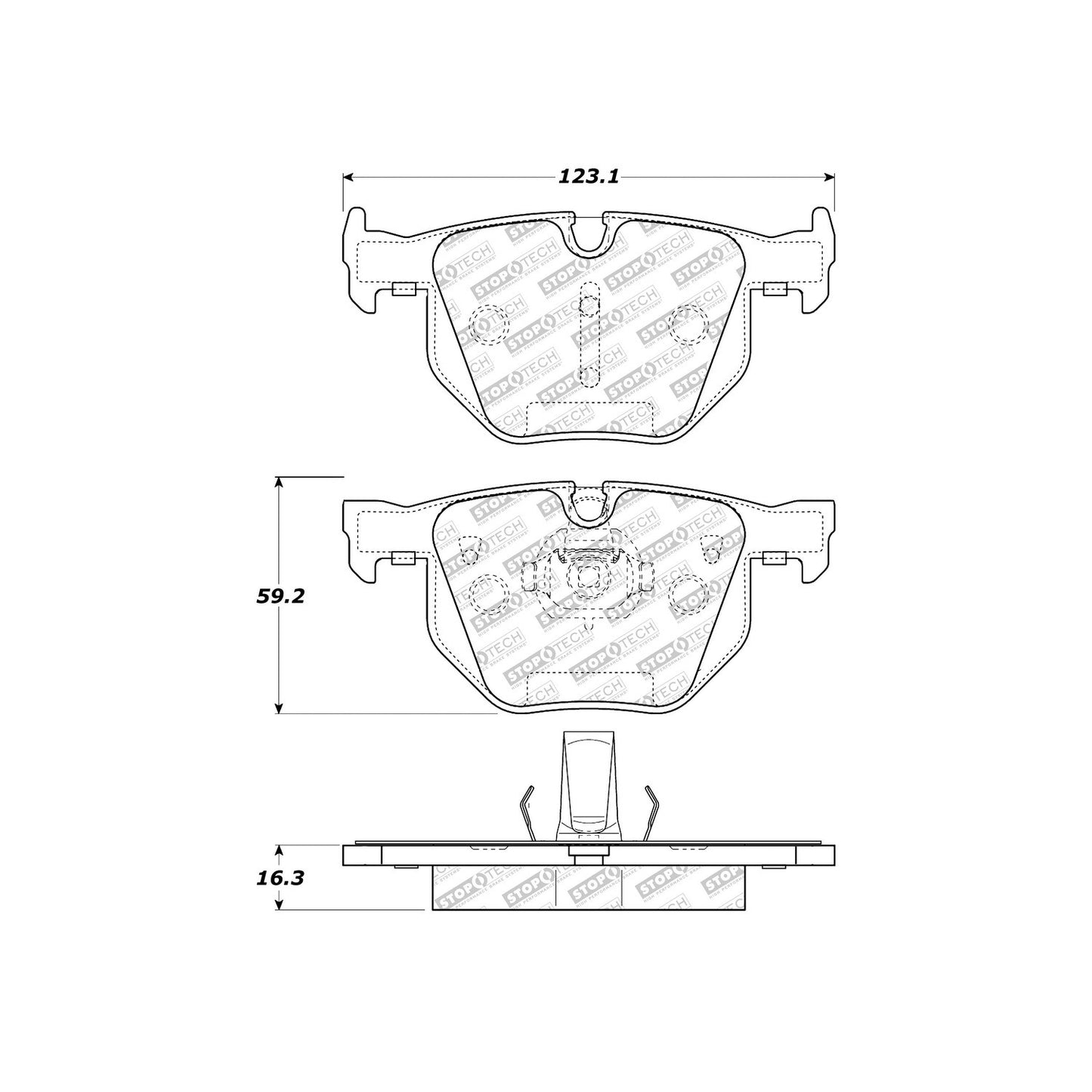 StopTech Street Select Brake Pads With Hardware
