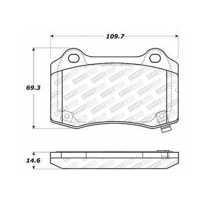 StopTech Street Select Brake Pads With Hardware