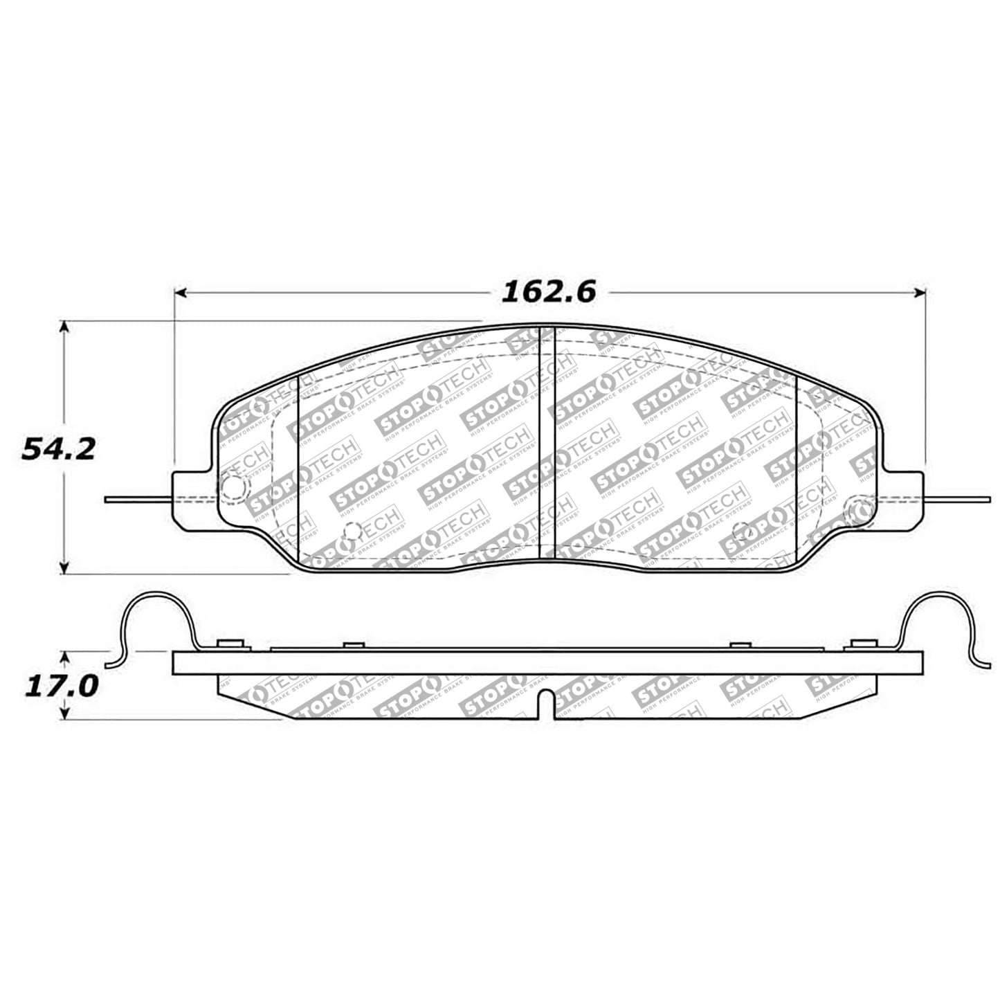 StopTech Street Select Brake Pads With Hardware