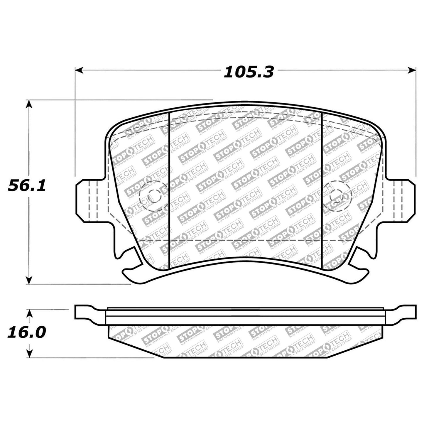 StopTech Street Select Brake Pads With Hardware