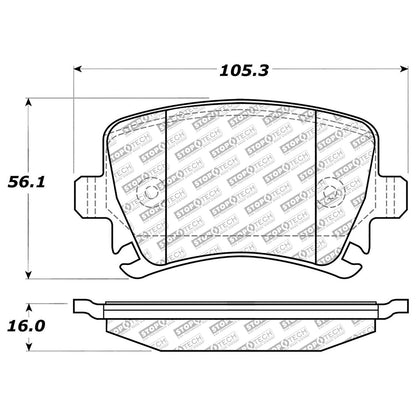 StopTech Street Select Brake Pads With Hardware