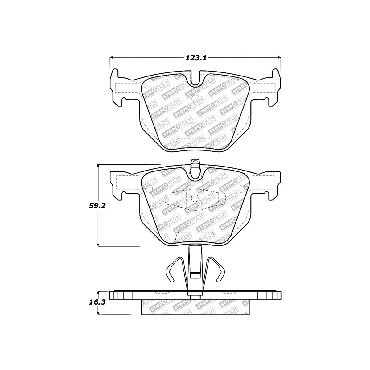 StopTech Street Select Brake Pads With Hardware