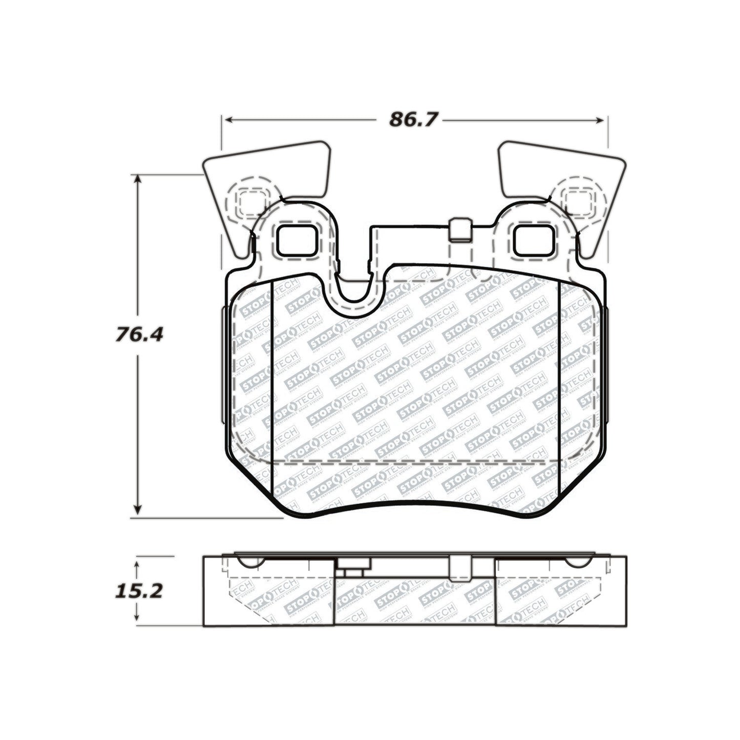 StopTech Street Select Brake Pads With Hardware