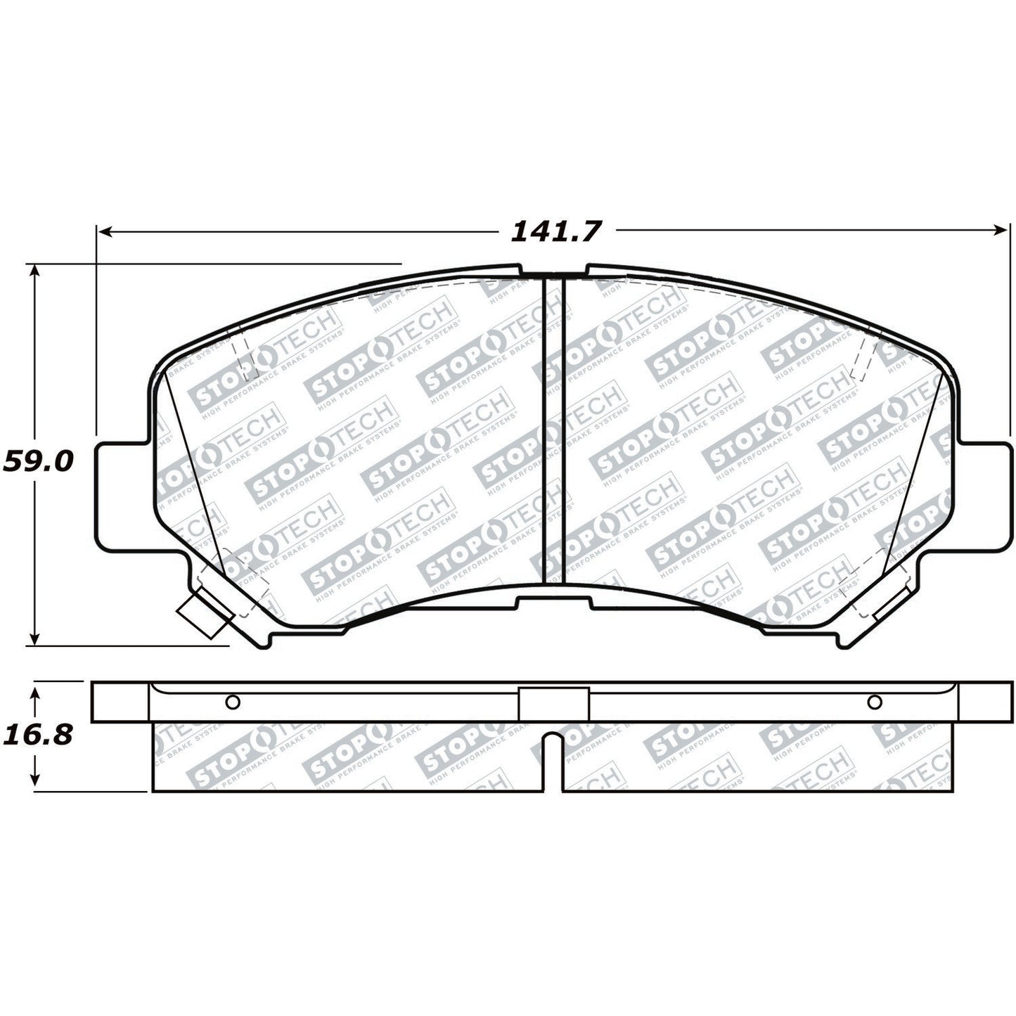 StopTech Street Select Brake Pads With Hardware