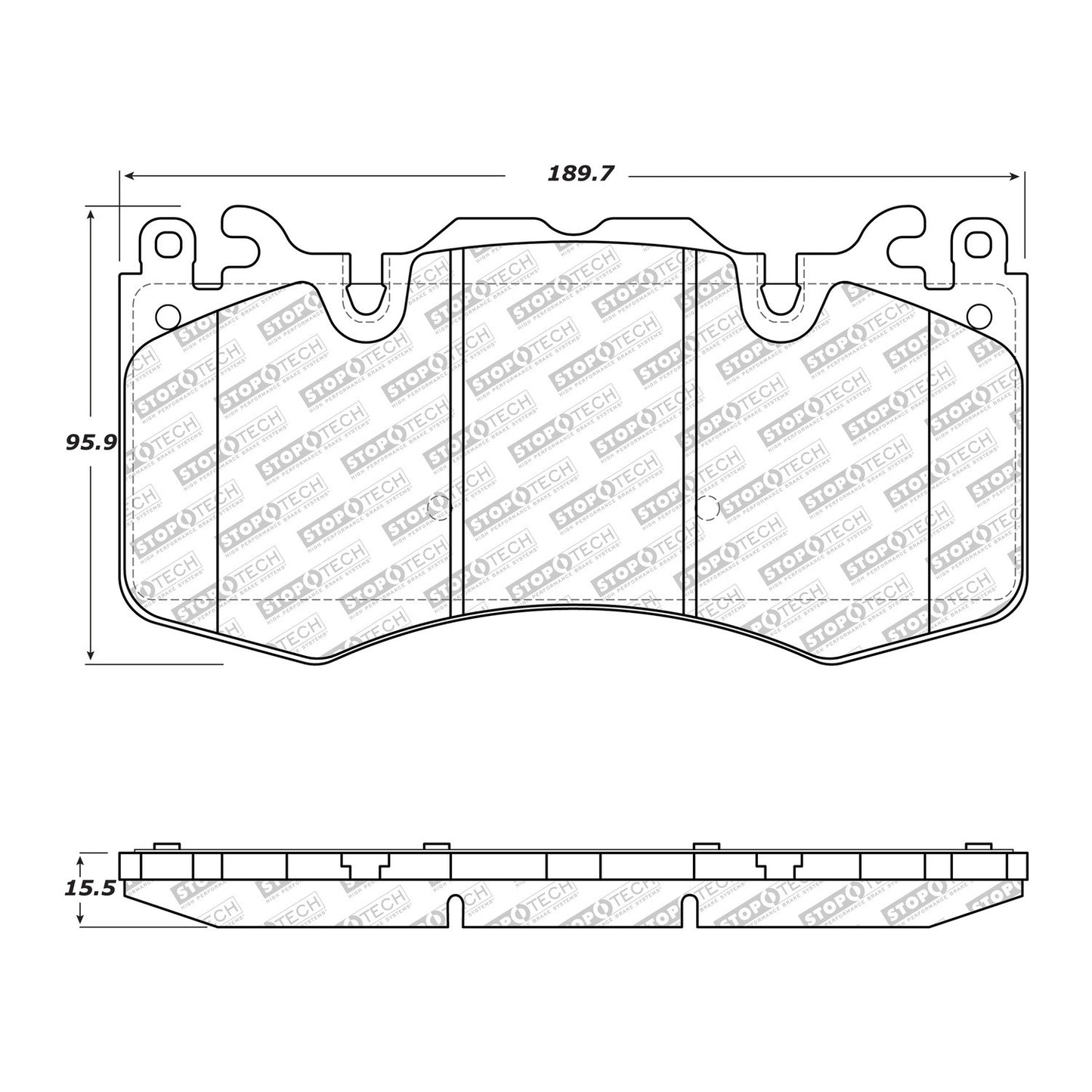 StopTech Street Select Brake Pads With Hardware